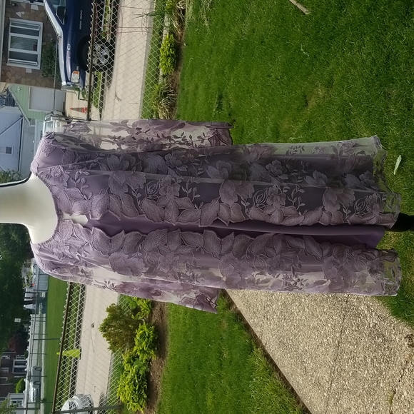 ALEX EVENINGS Embroidered Lace Mock Jacket Cocktail Dress, size 8 - Picture 7 of 15